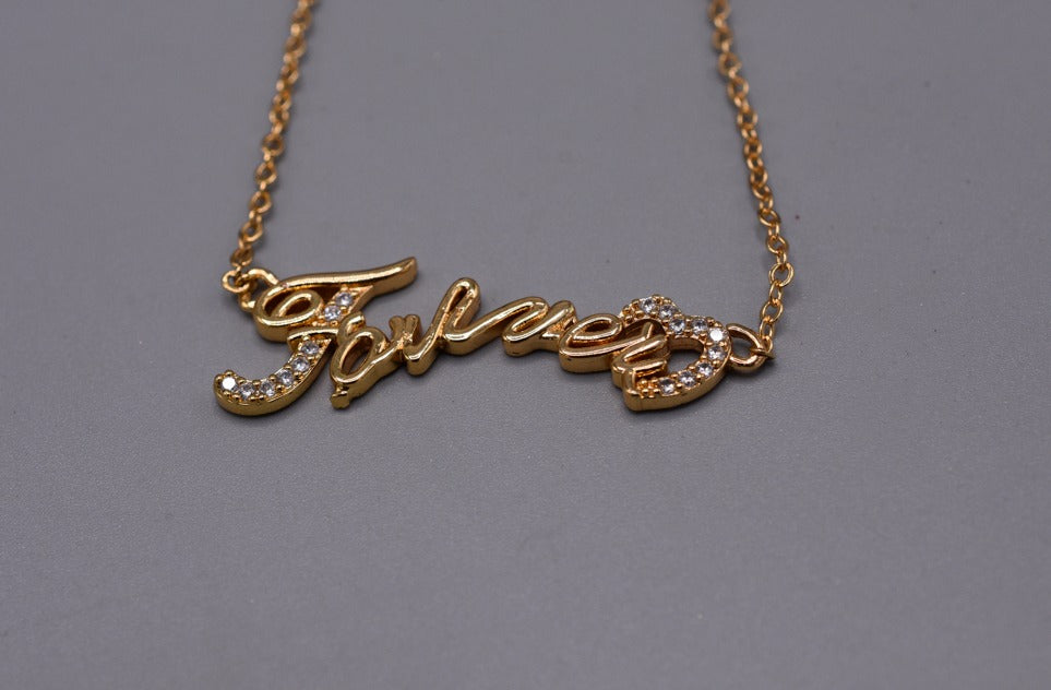 Golden Forever Steel Jewelry Locket Pendant Necklace For Women