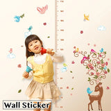 Wall Sticker Height Meter Bambi Fawn Deer Chunchun Cute Kids Growth Record Height Record Nursery Kindergarten kawaii size 50x70 sk7096