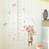 Wall Sticker Height Meter Bambi Fawn Deer Chunchun Cute Kids Growth Record Height Record Nursery Kindergarten kawaii size 50x70 sk7096