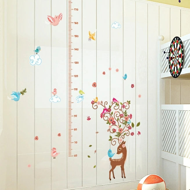 Wall Sticker Height Meter Bambi Fawn Deer Chunchun Cute Kids Growth Record Height Record Nursery Kindergarten kawaii size 50x70 sk7096