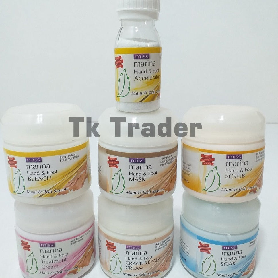 6 Steps Miss Marina Mani and Pedicure Session Facial Kit  mmpkbez1d-k