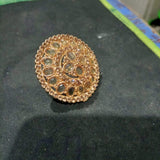 Skyrim Elegant Clear Zircon Flower of Life Finger Rings Women Girl Stainless Steel Golden Ring fgfrgdf1v-1