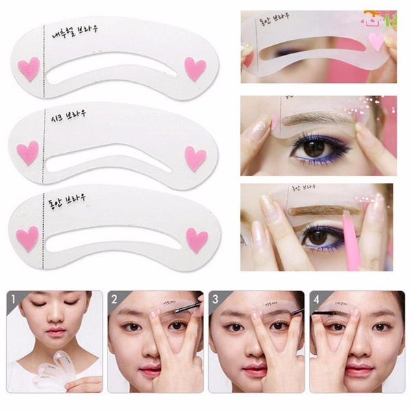 3 Styles Shape Frame Mini Eye Brow Class Drawing Guide Shaping Stencils Grooming Soft ssfrcls4h-3
