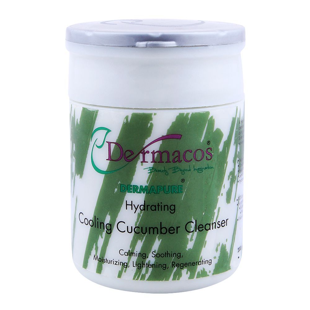 Dermacos Dermapure Hydrating Cooling Cucumber Cleanser, 200g  dcccgnz4f-b