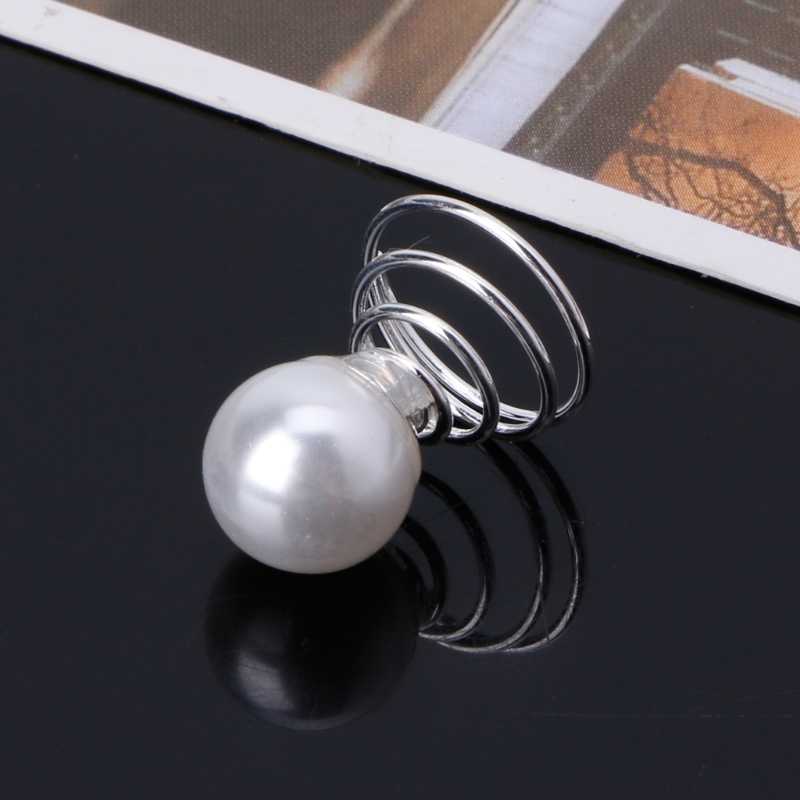 12Pcs Bridal Wedding Pearl Hairpins Swirl Spiral Twist Tiara Hair Jewelry hpfrsrd3e-1