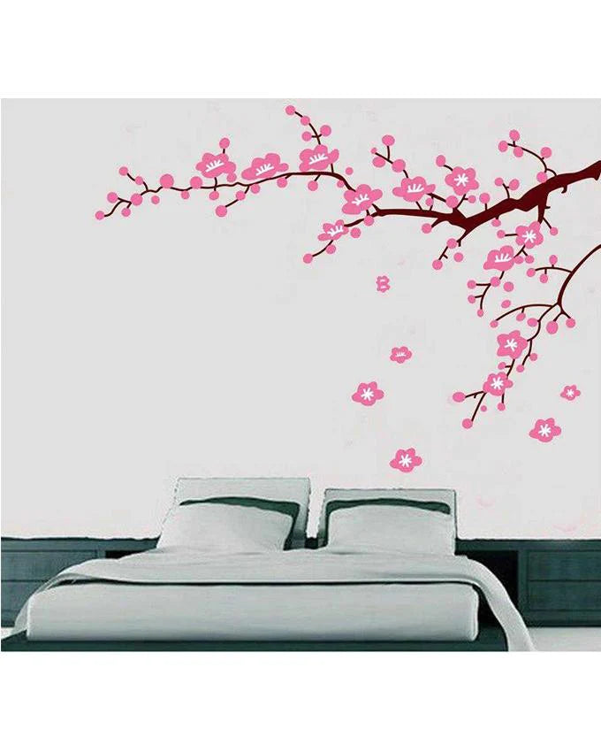 Paper Self Adhesive Home Wall Art Decor SALE Pink Flower Branches Wall Sticker JM7119 Floral PVC Removeable Wall Paper Self Adhesive Home Wall Art Decor