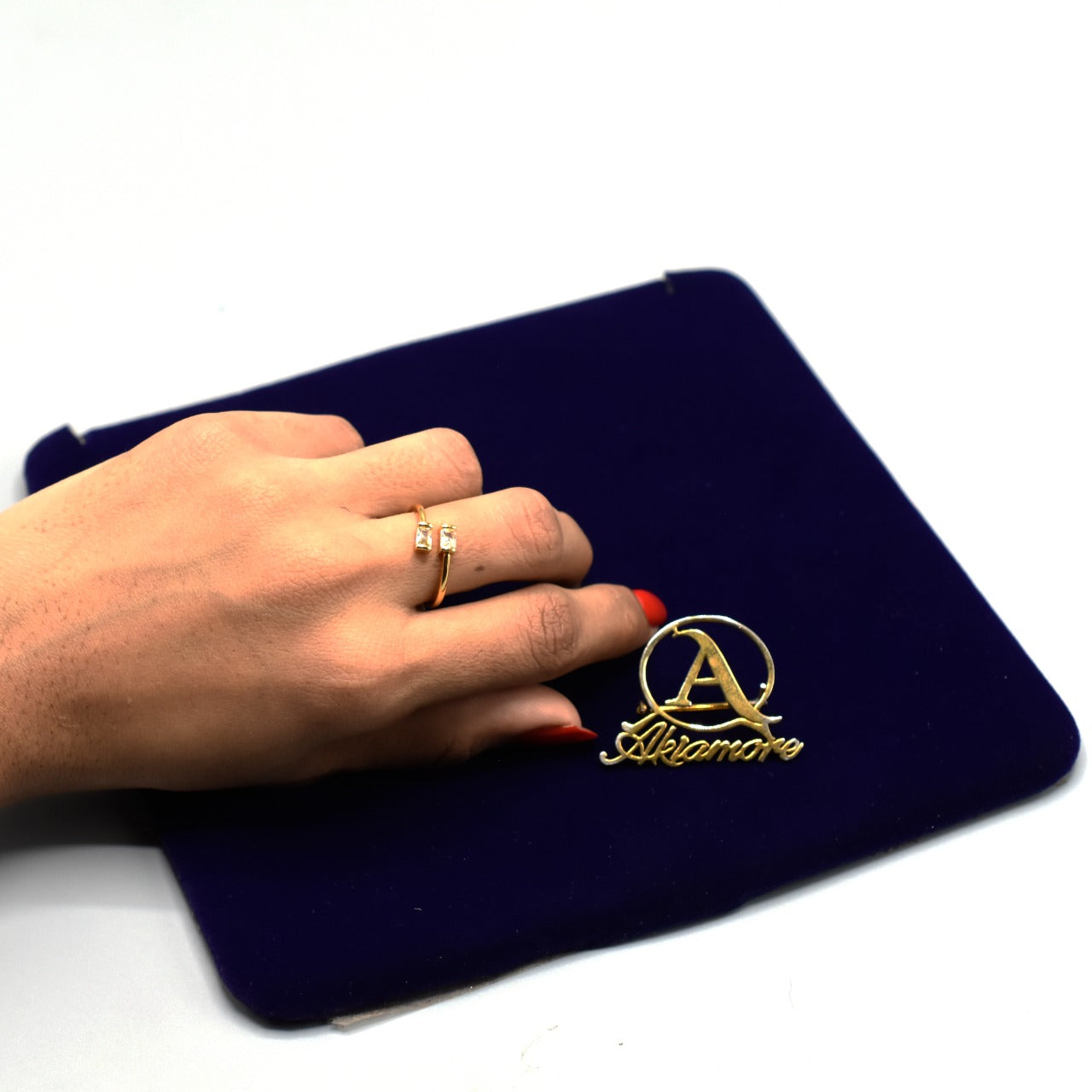 Luxury Zircon Gold Double Student Rings For Woman 2021 New Fashion Gothic Finger Jewelry Wedding Party Girl's Ring
