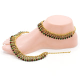 2021 New Fashion golden and multi Silver Color   Anklet Ankle chain Rhinestones Foot Jewelry