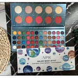 Galaxy Makeup Kit 48 Colors Eyeshadow Palette + 5 Blush + 5 Highlighter  aekmiz4e-4