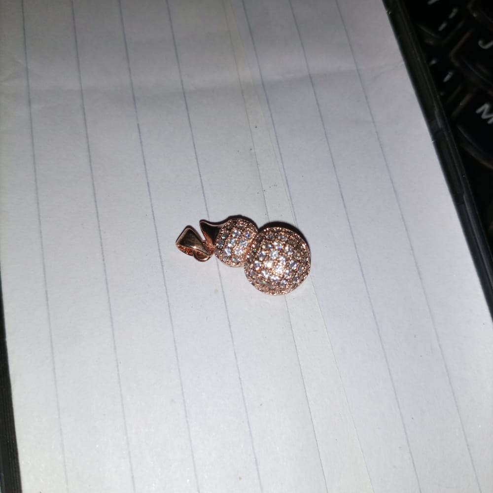 GIVA Classic Silver and golden Zircon Pendant With Chain nkfrsra4j-6