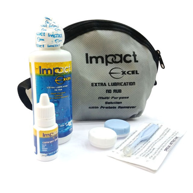 Impact Contact Lens Kit and Multi Purpose Lens Solution With Protein Remover (120 ml)  ilkbkz4b-f