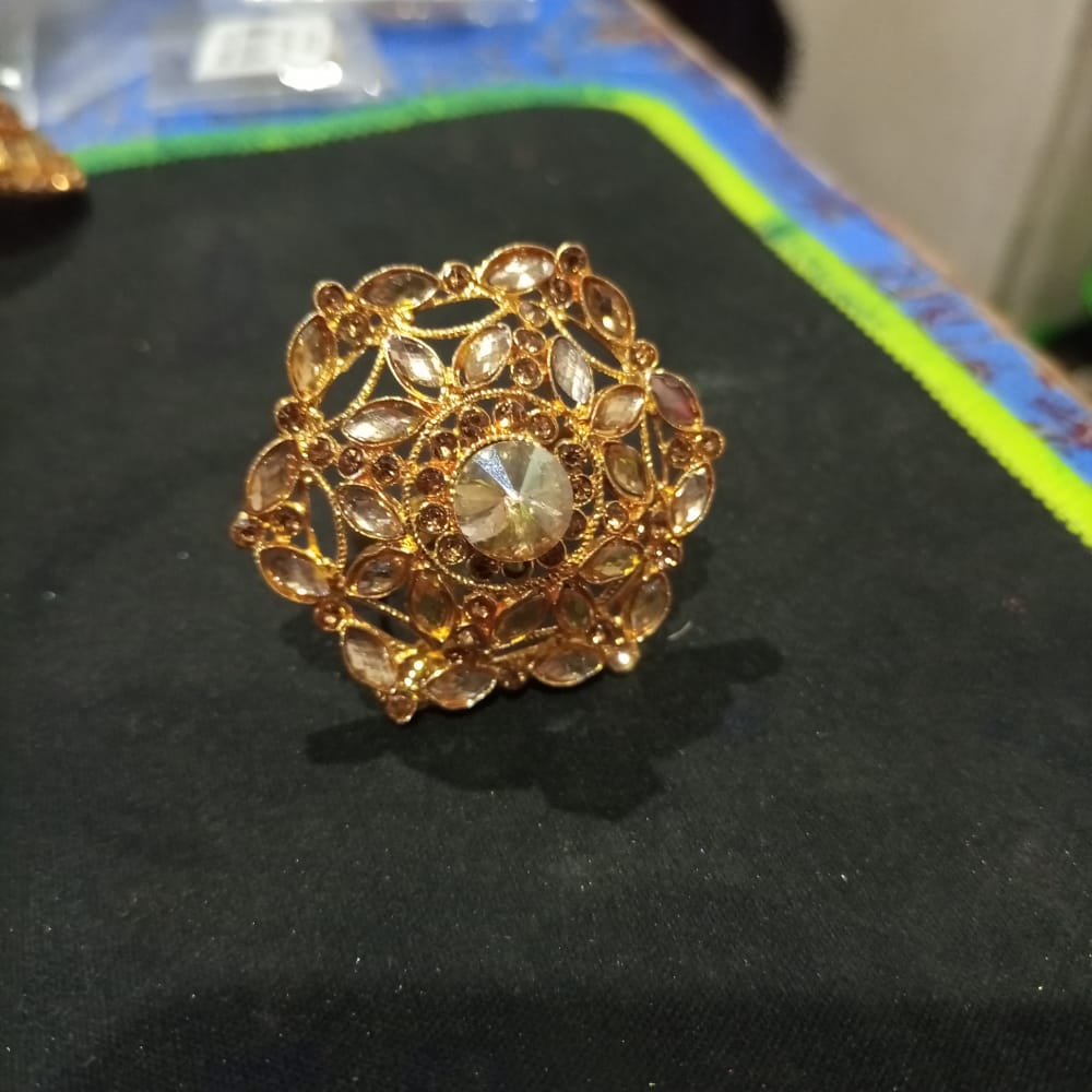 Skyrim Elegant Clear Zircon Flower of Life Finger Rings Women Girl Stainless Steel Golden Ring fgfrgdf1v-1