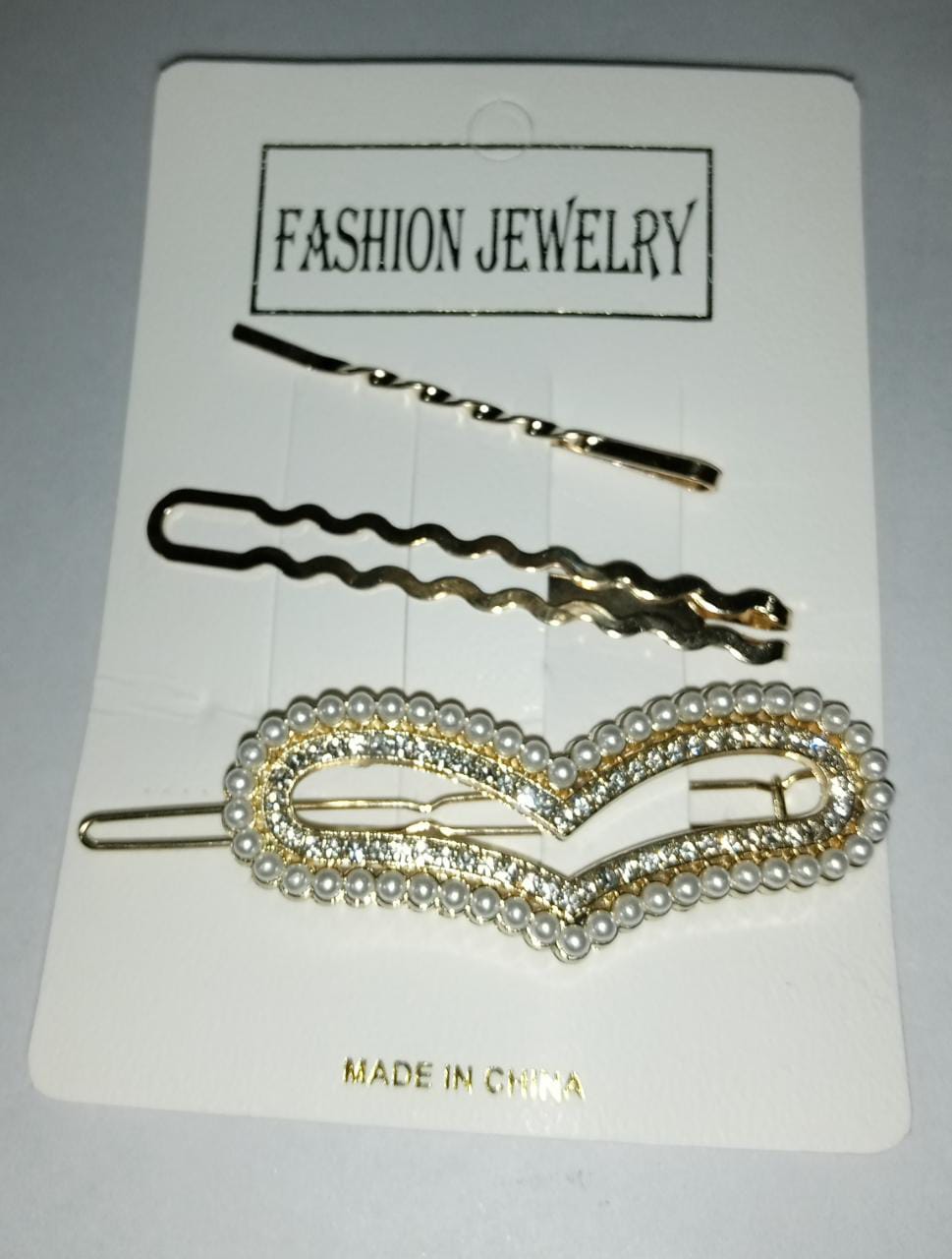 3pcs set rendom design Gold Rhinestone Scissors Pearls Hairpins Hair Clips Hair Accessories