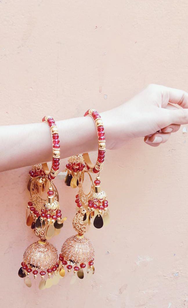 Bridal Latkan Jhumka Bangles For Women Fashion Jewellery blfrrde2c-1