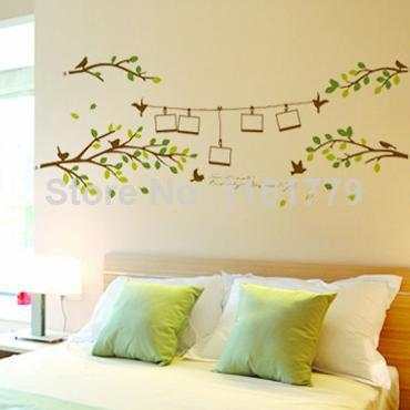 AY830 Photo Frame Tree Wall Stickers Home Decor Quotes English DIY Quality SGS Removable PVC Mixable