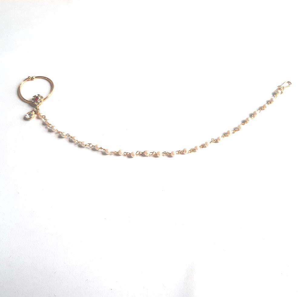 INDIAN ASIAN BOLLYWOOD NATH NOSE CHAIN RING PIECE