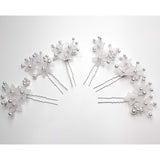 pack of six Hair Accessories Pearls Beads Hairpins  Flower Bridal Wedding Hair Clips Ornament