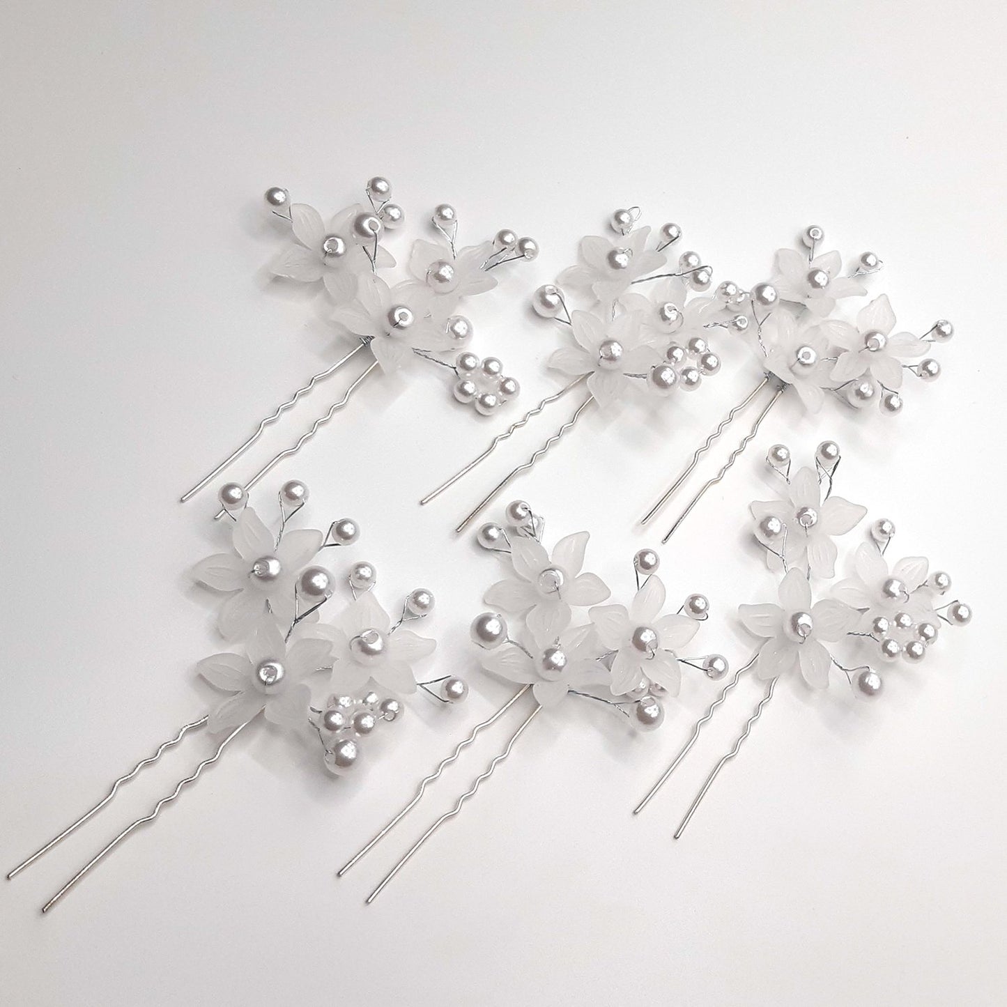 pack of six Hair Accessories Pearls Beads Hairpins  Flower Bridal Wedding Hair Clips Ornament