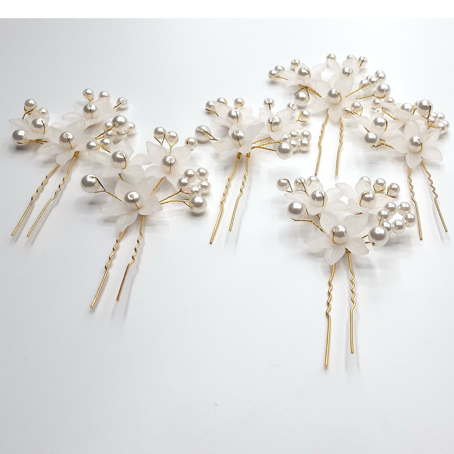 pack of six Hair Accessories Pearls Beads Hairpins  Flower Bridal Wedding Hair Clips Ornament