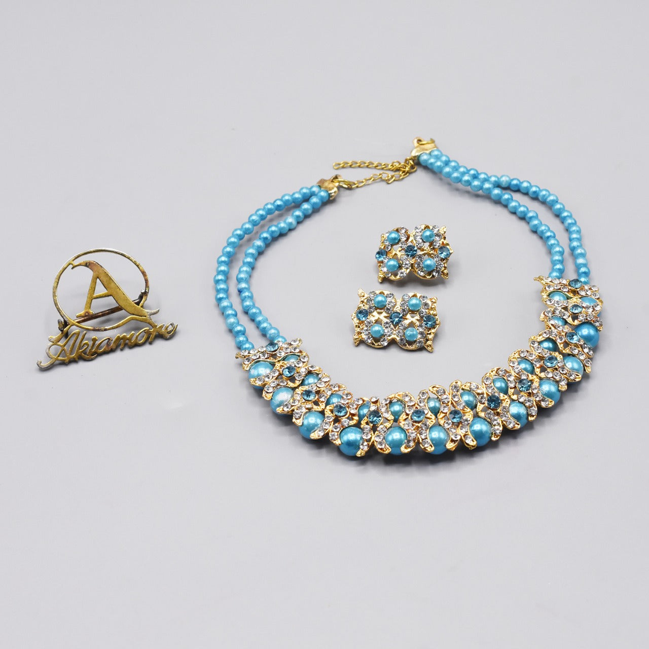 Golden Imitation Pearl Wedding Necklace Earring Sets Party Jewelry Sets for Women Elegant Party Gift Fashion Jewellery jtfrcra1g-1