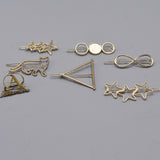 6pcs set Gold Rhinestone Scissors Pearls Hairpins Hair Clips Hair Accessories