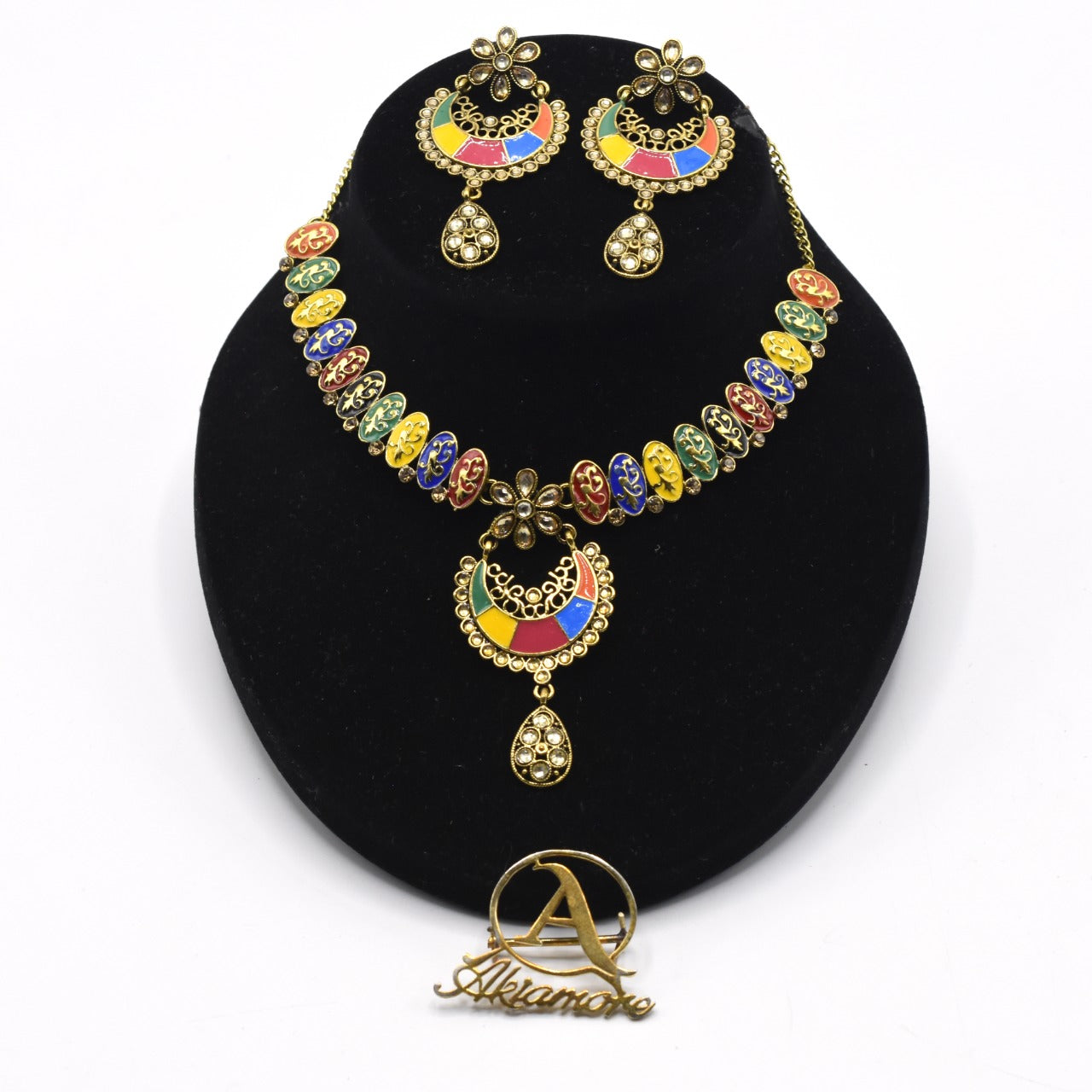 2021 Luxury Sparking Cubic Zircon Drop Earring Necklace Jewelry Sst Wedding Bridal jewelry sets