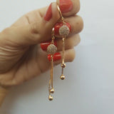 Fashion Gold Long Fringe Pendant Hoop Earrings For Women Wedding Jewelry egfrgdb7j-2