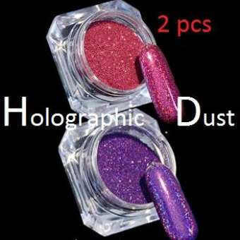 pack of 2 Glitter Powder Dust Powder for Nail Art Decorations ntfrmir3i-1