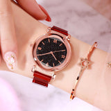 Women watch Elegant Magnet Fashion z Wristwatch Roman Numeral Watch for women gift for Ladies whfrmnf1c-1