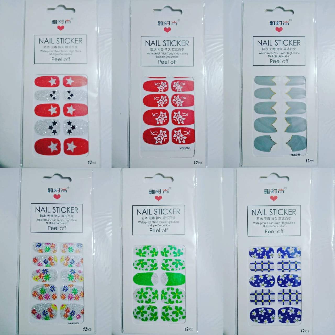 1Pcs Random DIY Nail Stickers Colorful Water Transfer Nail Stickers 3D Flower Foil Adhesive Nail Art Decoration nsfrmir2a-1