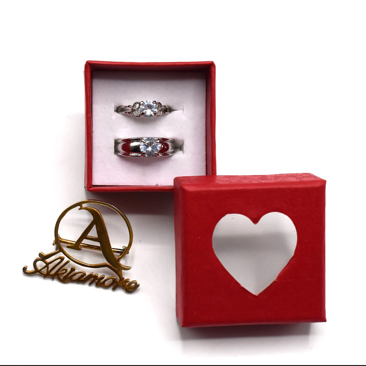 Silver  Couple Rings For Partner Valentine's Day Gift Cubic Zircon Stone Engagement Ring For Couple fgfrsrf4b-1