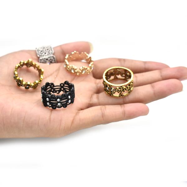 pack of 5 beautiful rings for girls fgsmf1w-1