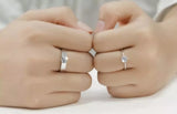 Classic Couple Rings For Men Women CZ Stone Trendy Wedding Lovers' Ring Jewelry Romantic Valentine's Day Present Ring Accessory  fgfrsrf4b-f