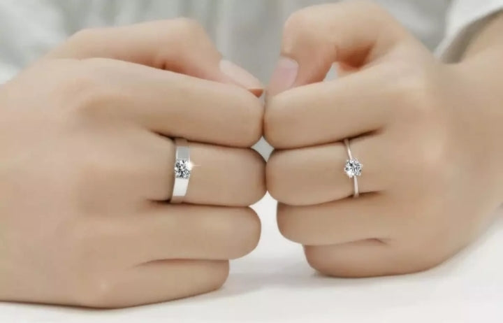 Classic Couple Rings For Men Women CZ Stone Trendy Wedding Lovers' Ring Jewelry Romantic Valentine's Day Present Ring Accessory  fgfrsrf4b-f