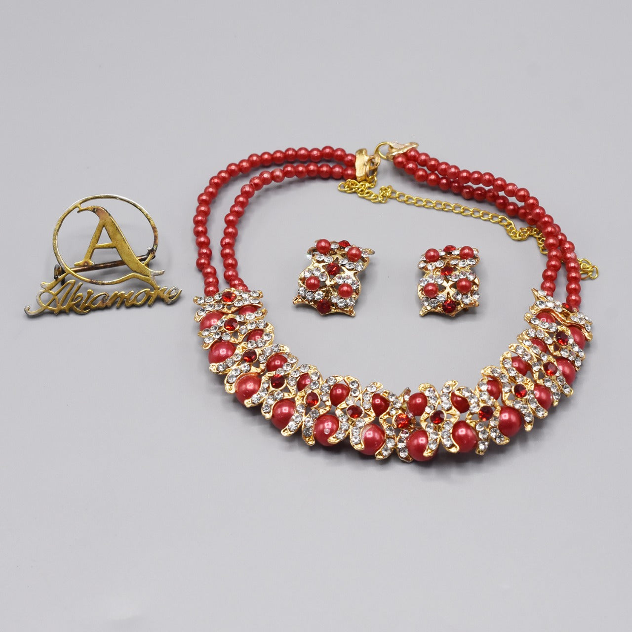 Golden Imitation Pearl Wedding Necklace Earring Sets Party Jewelry Sets for Women Elegant Party Gift Fashion Jewellery jtfrcra1g-1