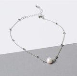 Chargances Women Pearl Choker Necklace Basic Tan Pearl Choker Wedding Bridesmaid Gift Choker Pearl Jewelry for Women and Girls (Silver)