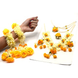BRIDAL FLOWER GAJRA Indian Pakistani wedding Jewellery Set Mehndi For Women