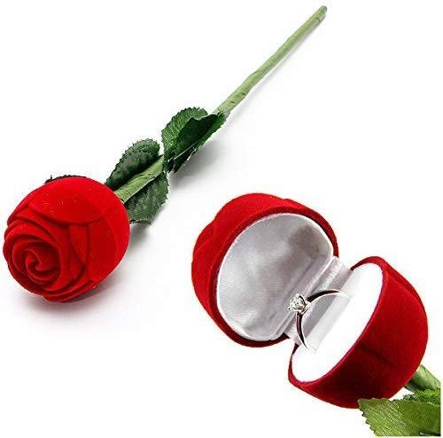 Red Rose Flower Ring with Box for Wedding Valentines Engagement  kifrrdc1f-4