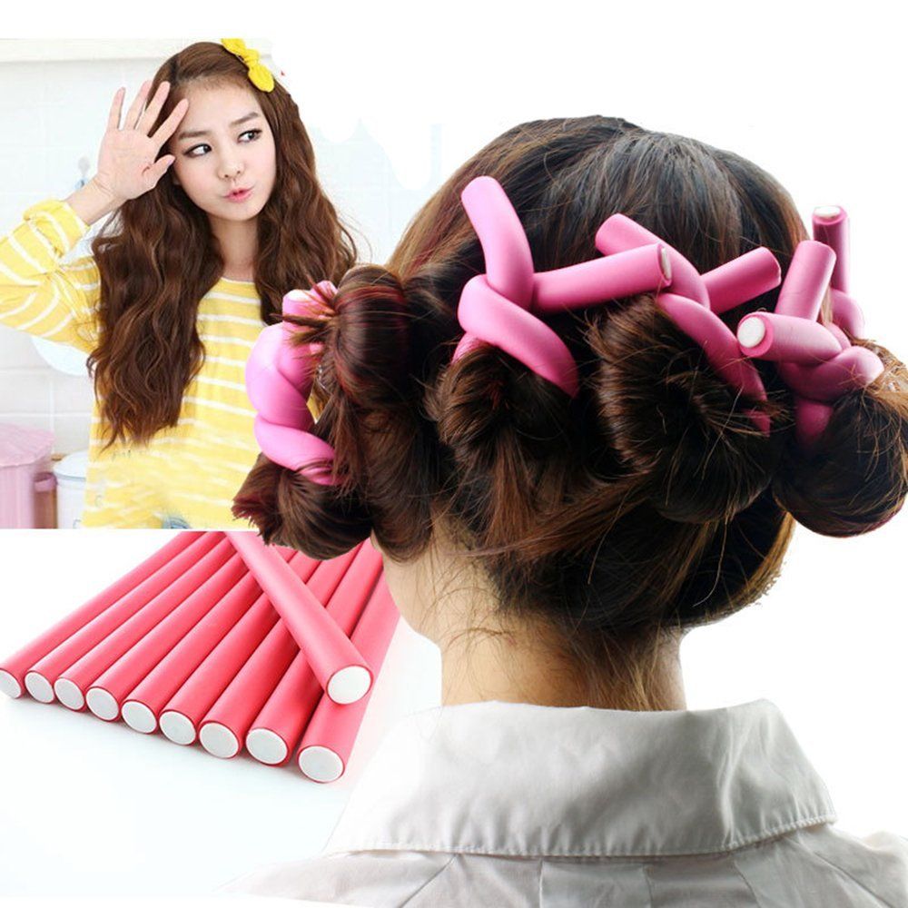 10Pcs Foam Hair curler set Rodsa htfrmis6i 1 Loto.pk