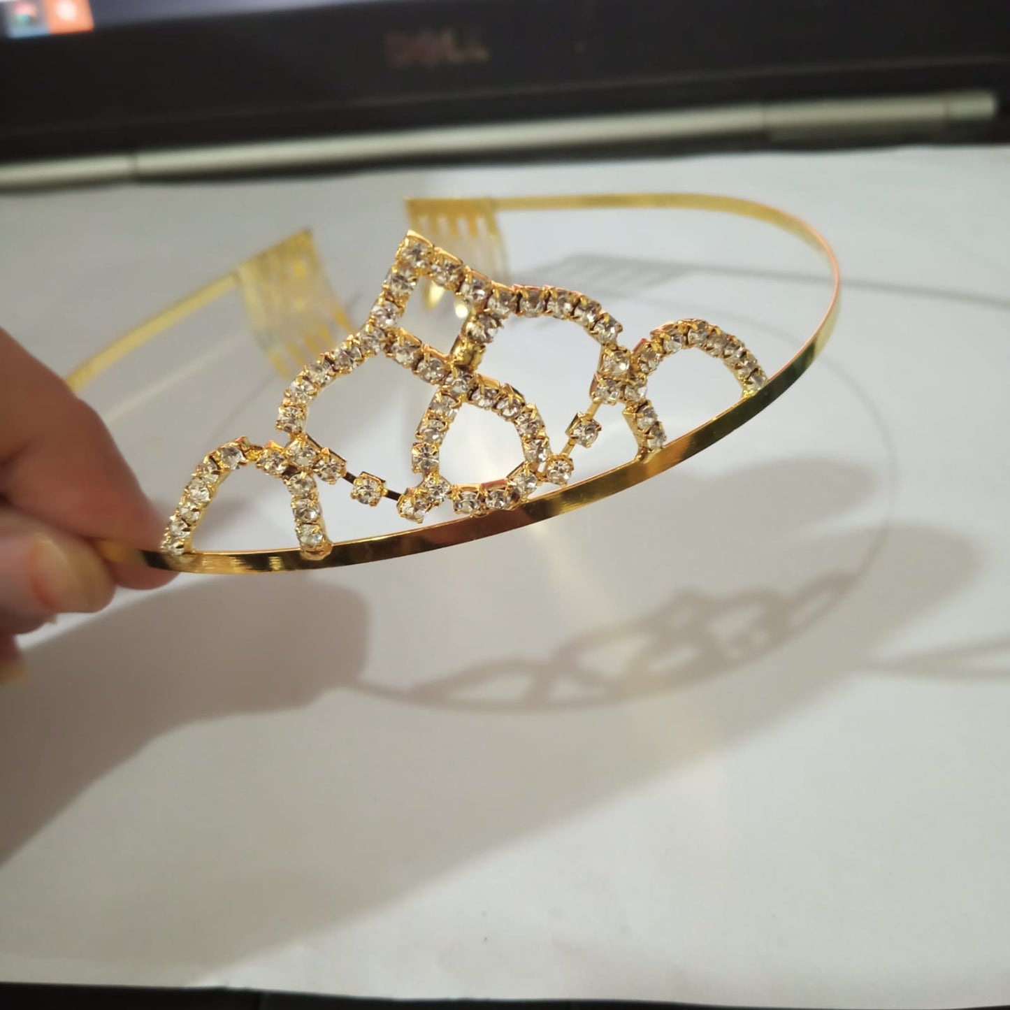 Golden  Color Silver Crystal Crowns Bride tiara Fashion Queen For Wedding Crown Headpiece Wedding Hair Jewelry Accessories cnfrgdc6d-1