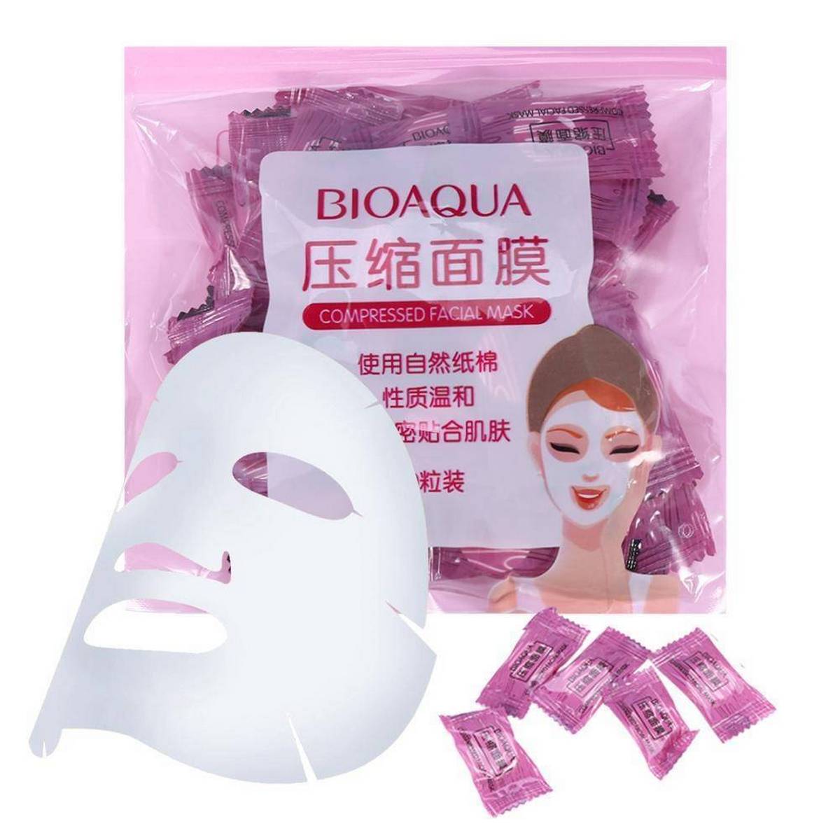 BIOAQUA ompressed Facial Tablet Face Sheet Mask   bcfmpkz4e-1