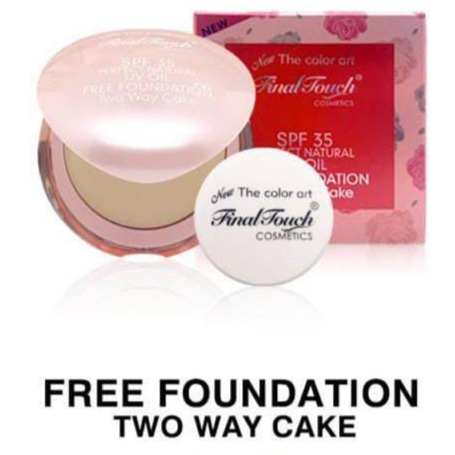 GLAMOROUS FACE SPF 35 PERFECT NATURAL NEW THE COLOR ART FINAL TOUCH TWO WAY CAKE OIL CONTROL FREE FOUNDATION base ftffskz1b-f