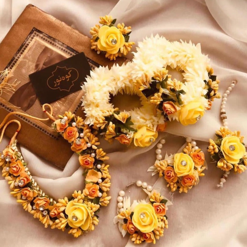 Maiyo Mehndi Flower Jewellery For Bridal And Friend's Bridal Wear Wedding & Any Funcation  jtfrmia1h-i