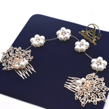 Pink Flowers Crown  Headpiece Women Hair Accessories Headdress Girl  Crown Wedding Floral Headwear
