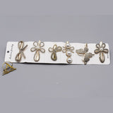 6pcs set Gold Rhinestone Scissors Pearls Hairpins Hair Clips Hair Accessories