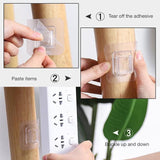 Double Sided Hooks Adhesive Wall Hooks for Hanging - Transparent  hrfrclv1f-1
