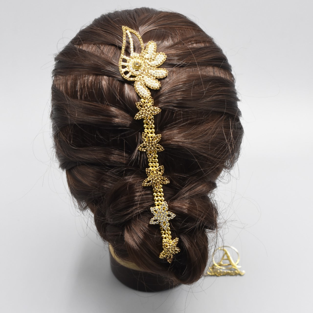 golden Color Bridal Flower Headband Prom Tiara Wedding Hair Accessories Bride Handmade Hair ornaments Female Crystal Headdress