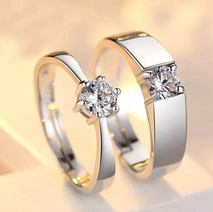 Classic Couple Rings For Men Women CZ Stone Trendy Wedding Lovers' Ring Jewelry Romantic Valentine's Day Present Ring Accessory  fgfrsrf4b-f