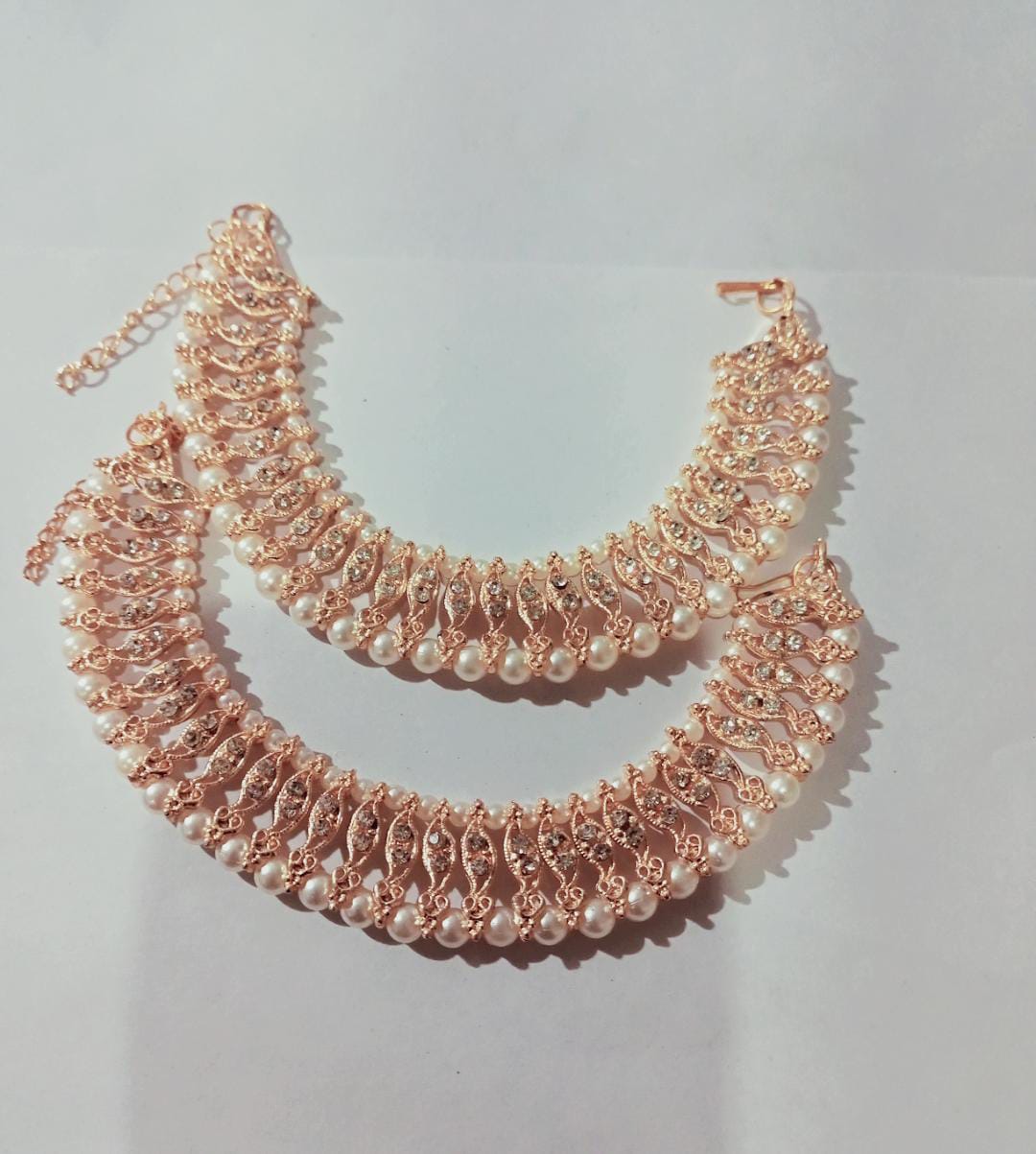 new stylish design pearls golden payal plfrpda3a-a