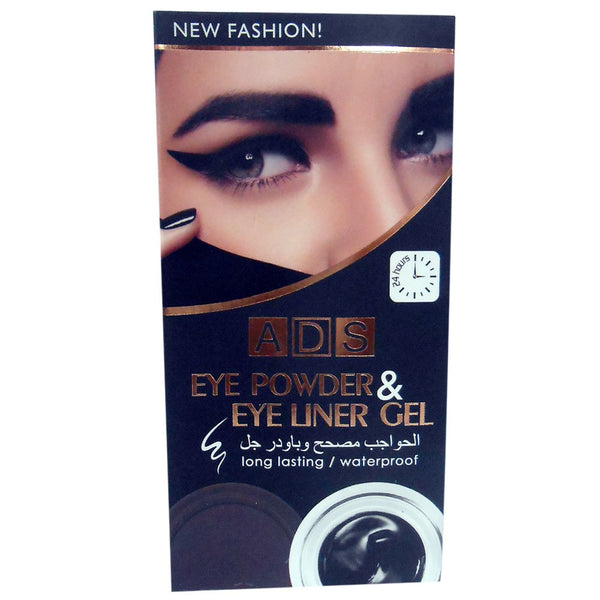 ADS Brown and Black Waterproof/Long Lasting Eyebrow Powder & Eyebrow Gel with Mirror Kit 24Hours  aglbkz9b-5
